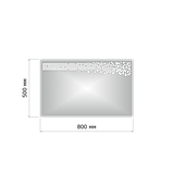 Дзеркало з LED підсвічуванням 500х800., фото 2
