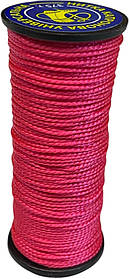 Нитка капронова для ручного шиття підошви, взуття, шкіри, документів текс-375 100м. Яскраво-рожевий