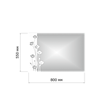 Дзеркало з підсвічуванням 550х800 мм., фото 4