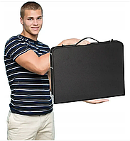 Складаний туристичний стіл 60x40x26,5 см Чорний, фото 3