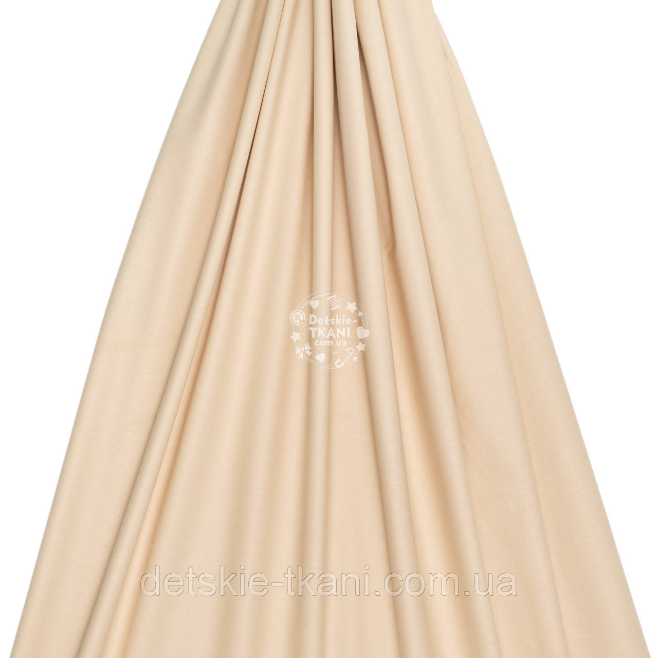 Поплін однотонний, колір ніжно-бежевий (№5625), фото 1