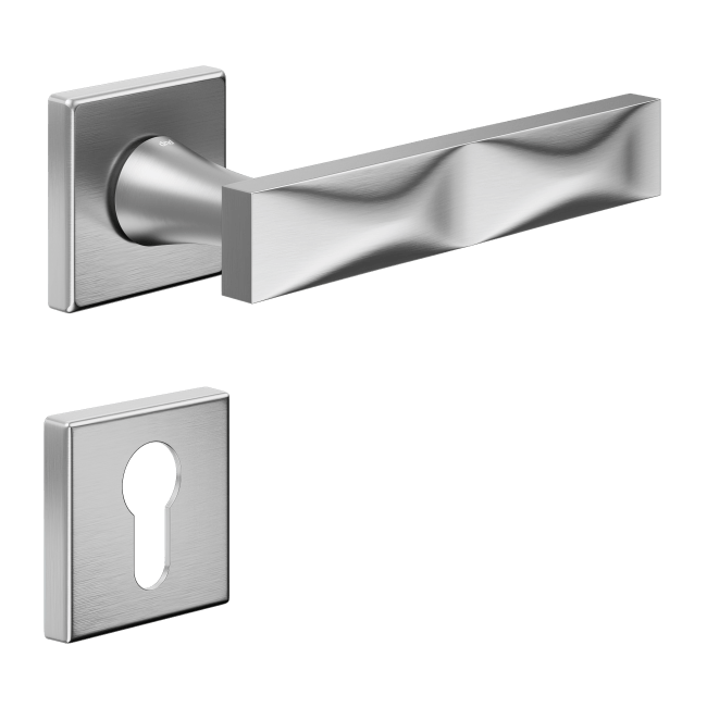 Ручка DND SIKE 02 ,VIS-квадрат з накладкою під циліндр, матовий хром (к-т)