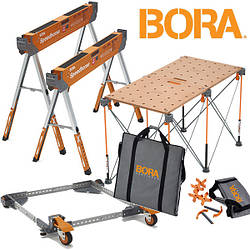 Металеві ко́зли, універсальні верстаки-сороконіжки, мобільні бази BORA Tool