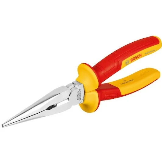 Плоскогубці Bosch VDE прямі довгоносі 200мм 1600A02NE3