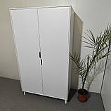 Шафа дводверна з ніжками кольору світлий горіх М-ЗОН Борн 1200 Німфея Альба (білий) (MZN-031059), фото 6