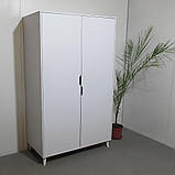 Шафа дводверна з ніжками кольору світлий горіх М-ЗОН Борн 1200 Німфея Альба (білий) (MZN-031059), фото 7