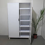 Шафа дводверна з ніжками кольору світлий горіх М-ЗОН Борн 1200 Німфея Альба (білий) (MZN-031059), фото 8