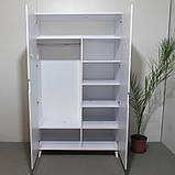 Шафа дводверна з ніжками кольору світлий горіх М-ЗОН Борн 1200 Німфея Альба (білий) (MZN-031059), фото 10