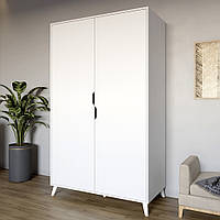 Шафа дводверна з білими ніжками М-ЗОН Борн 1200 Німфея Альба (білий) (MZN-031055)