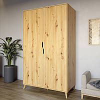 Шафа дводверна з ніжками кольору світлий горіх М-ЗОН Борн 1200 Дуб Артизан (MZN-031056)