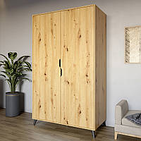 Шафа дводверна з чорними ніжками М-ЗОН Борн 1200 Дуб Артизан (MZN-031060)