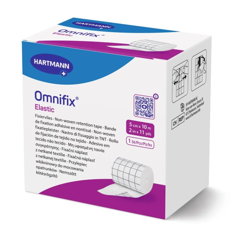 Пластир фіксуючий з нетканого матеріалу Omnifix Elastic 5см х 10м, фото 1