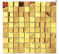 Панелі з паєтками - ЗОЛОТО, 30x30 см (36 шт.) + 2 комплекта паєтки у подарунок