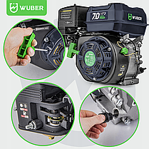 Бензиновий двигун 7л.с. 25 мм Wuber W41001, фото 4