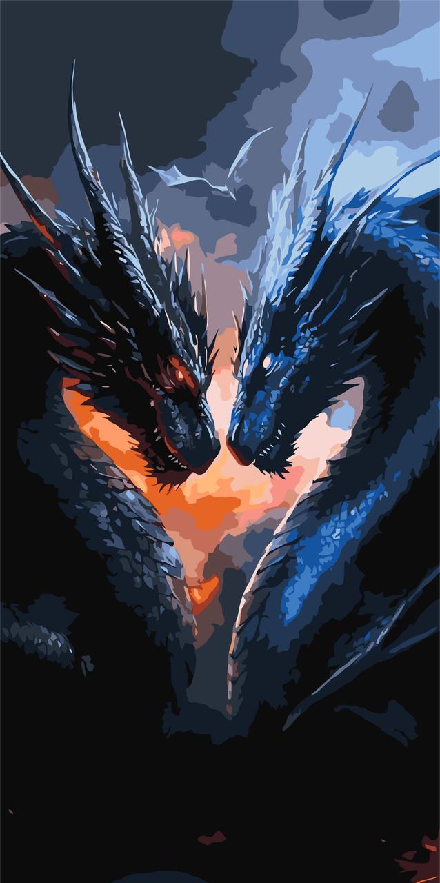 Картина за номерами Сила драконів. Четверте крило. Герої кіно 40*80 см Орігамі LW 5167, фото 1