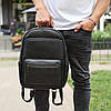Шкіряний чоловічий рюкзак класичний чорний з натуральної шкіри якісний  Tiding Bag 68932, фото 6