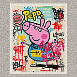 Картина за номерами Герої кіно. Свинка Пеппа арт 40*50 см Орігамі LW 3524, фото 3