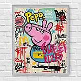 Картина за номерами Герої кіно. Свинка Пеппа арт 40*50 см Орігамі LW 3524, фото 7