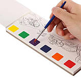 Альбом для розфарбовування з акварельними фарбами розмальовка з пензликом для творчості "Forest animals", фото 4