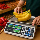 Торгові ваги до 50 кг, з лічильником ціни, від мережі та акумулятора, DT 809 / Електронні ваги / Настільні ваги, фото 3