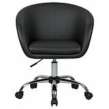Кресло поворотное Мурат-К черное на хром колесиках, фото 3