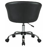 Кресло поворотное Мурат-К черное на хром колесиках, фото 4