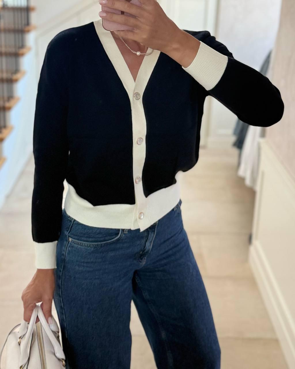 Жіночий кардиган; Колір: сірий, шоколад, чорний, білий; Розмір: універсальний 42-46;, фото 1