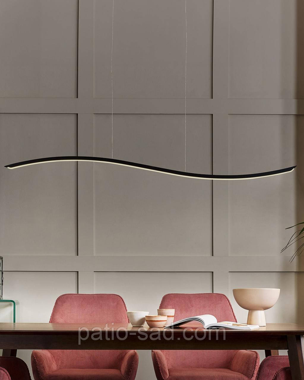 Стильний світлодіодний підвісний світильник CALAO, метал, чорний, фото 1