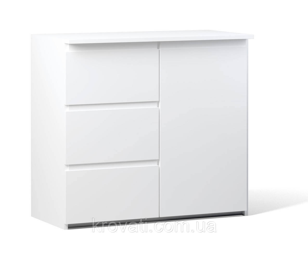 Комод 1Д3Ш Бруклін, Меблі Сервіс, Білий