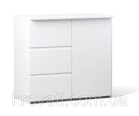 Комод 1Д3Ш Бруклін, Меблі Сервіс, Білий, фото 1