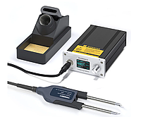 Паяльна станція з пінцетом T12 OLED V2.1 - Ручка STM32, 5pin, подвійний вихід, автосон