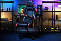 Крісло 2E GAMING HIBAGON II, ПУ шкіра, 3D-Armrests, чорно-червоний, фото 3