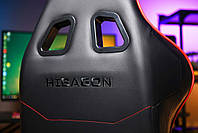 Крісло 2E GAMING HIBAGON II, ПУ шкіра, 3D-Armrests, чорно-червоний, фото 7