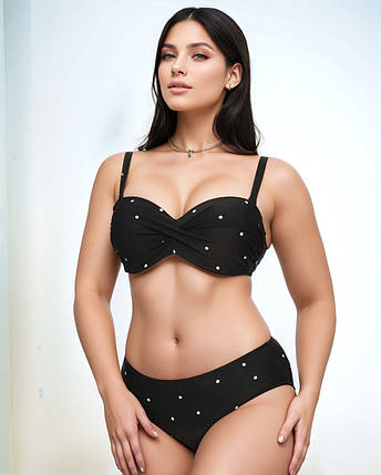 Купальник для полных Samegame 66129-8 черный(В НАЛИЧИИ ТОЛЬКО 52 54 56 58 60 УКР р-ры), фото 1