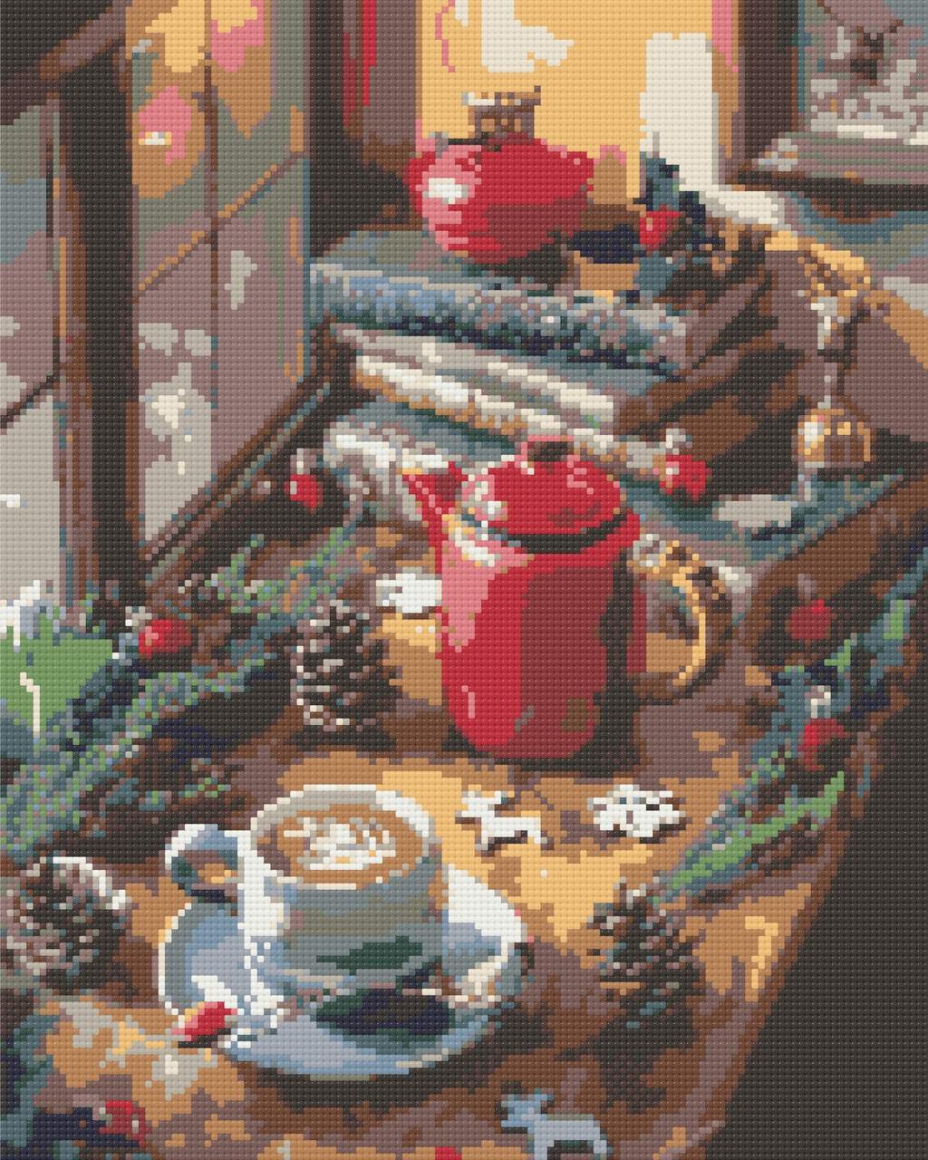 Алмазна мозаїка/вишивка Різдвяний натюрморт. Зима 40*50 см Орігамі OD 3097, фото 1
