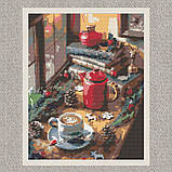 Алмазна мозаїка/вишивка Різдвяний натюрморт. Зима 40*50 см Орігамі OD 3097, фото 2