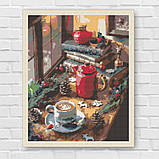 Алмазна мозаїка/вишивка Різдвяний натюрморт. Зима 40*50 см Орігамі OD 3097, фото 7