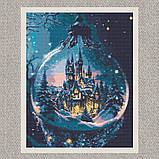 Алмазна мозаїка/вишивка Новорічний палац. Зима 40*50 см Орігамі OD 3418, фото 2