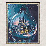 Алмазна мозаїка/вишивка Новорічний палац. Зима 40*50 см Орігамі OD 3418, фото 5