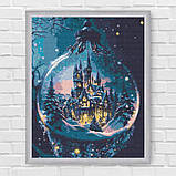 Алмазна мозаїка/вишивка Новорічний палац. Зима 40*50 см Орігамі OD 3418, фото 6