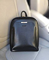 Жіночий рюкзак міський молодіжний сумка-рюкзак з планкою чорний екошкіра