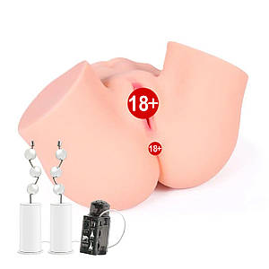 Мастурбатор Kokos ONAHOLE 01 Vagina 2WayPlus з вібрацією й масажем