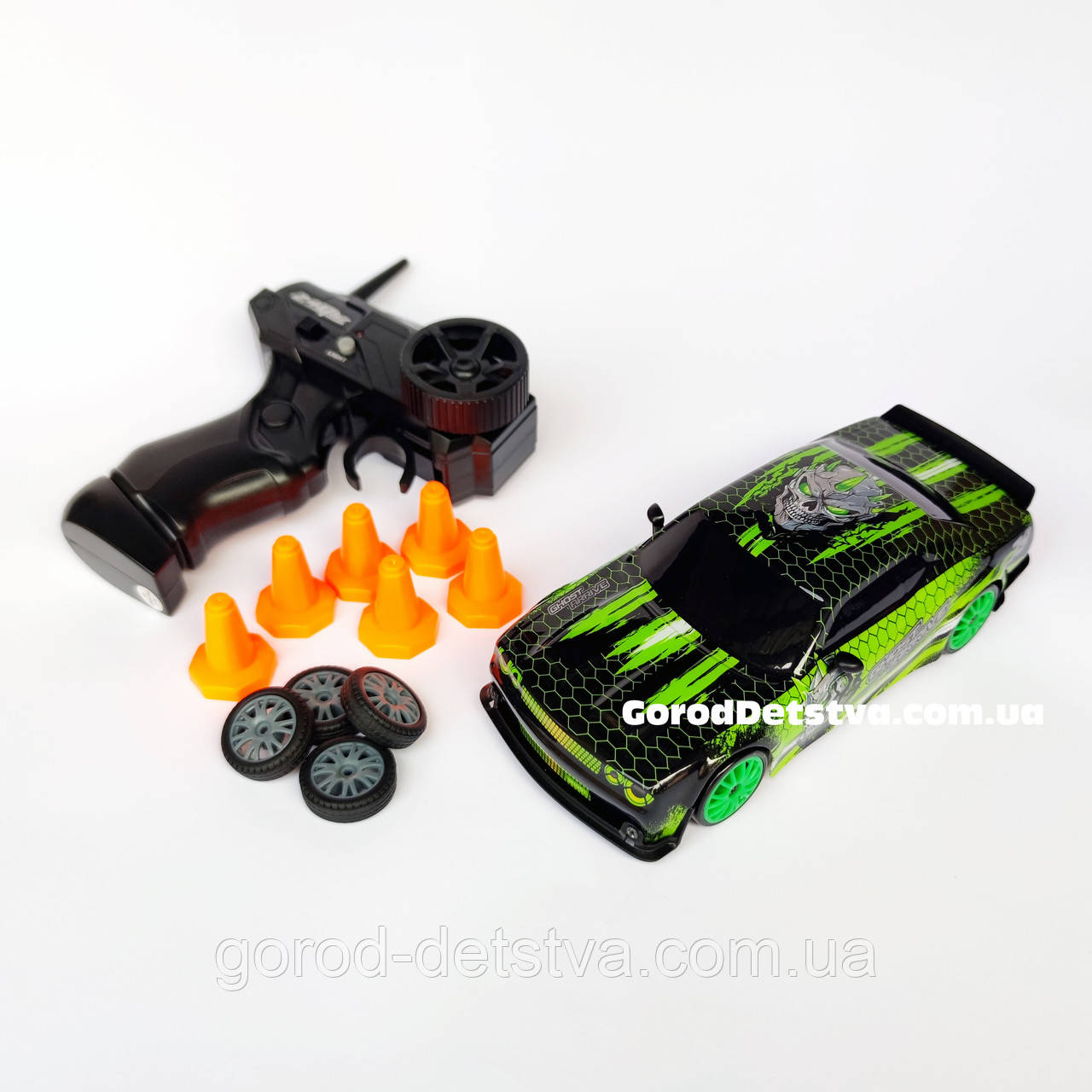 Іграшкова дрифт машинка на радіокеруванні Додж Хеллкет Dodge Hellcat Акумулятор, Корпус світиться 19 см, фото 1