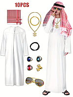 Костюм Арабського Шейха з кандурою (сукня) 10 предметів