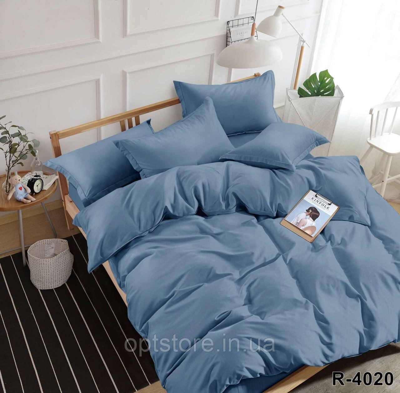 Комплект постільної білизни полуторний 150/210 см, нав-ки 70/70, тканина сатин, 100% складається з бавовни, фото 1