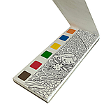 Альбом для розфарбовування з акварельними фарбами розмальовка з пензликом для творчості "Happy elf", фото 2