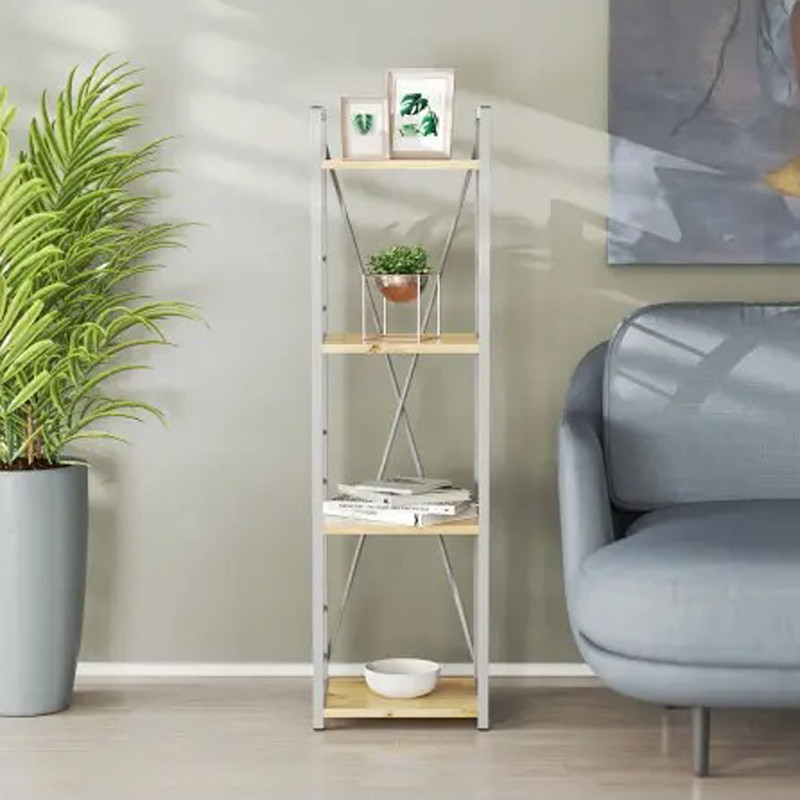 Етажерка 4/34 Ferrum-decor Серії Коннект 120x34x28 сірий ДСП Дуб Артізан 16мм (FRD-104285), фото 1