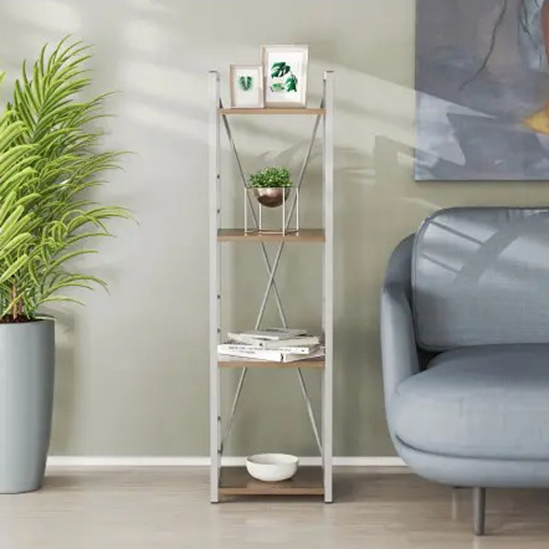 Етажерка 4/34 Ferrum-decor Серії Коннект 120x34x28 сірий ДСП Дуб Сонома Трюфель 16мм (FRD-104287), фото 1