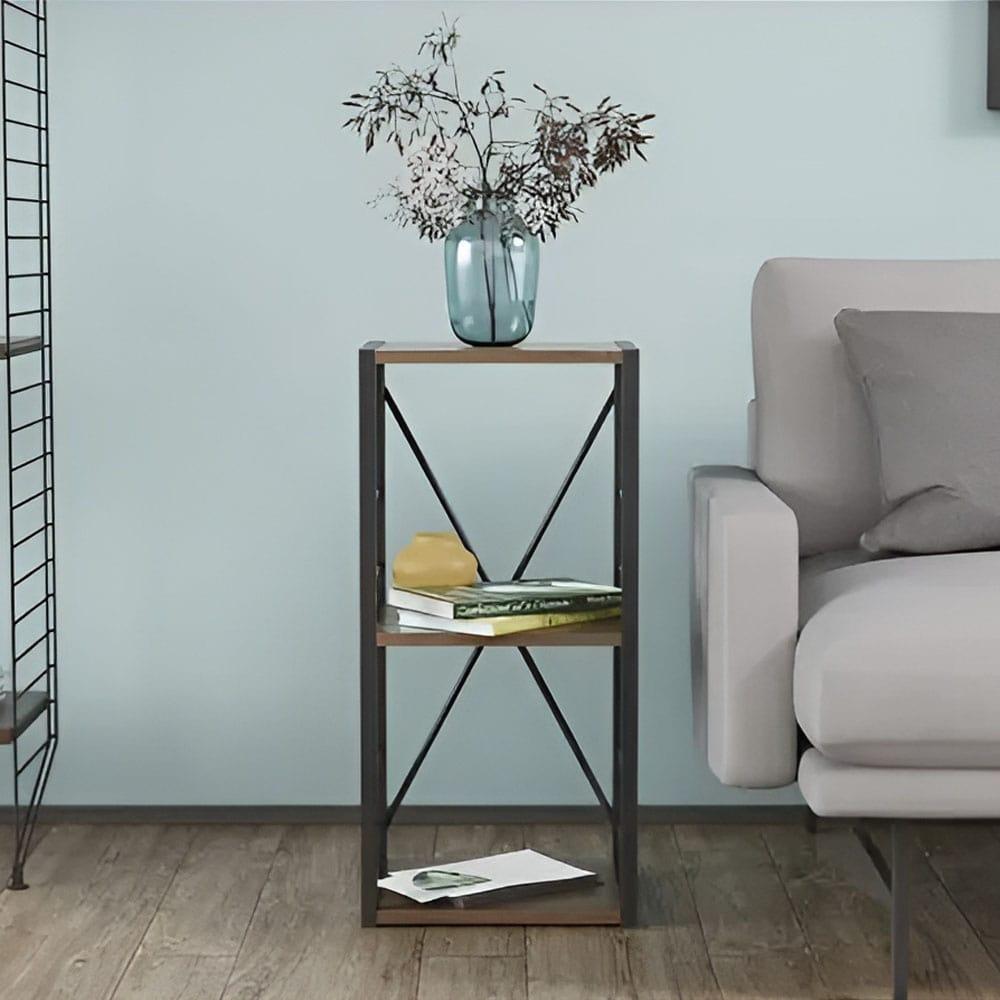 Етажерка 3/34 Ferrum-decor Серії Коннект 73x34x28 чорний ДСП Дуб Сонома Трюфель 16мм (FRD-104293), фото 1