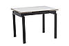 Стіл обідній Оріон кераміка 100-150 см (чорний/білий мармур), фото 5